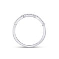 thumbnail image 4 of 10kt White Gold Womens Round Diamond Stackable Band Ring 1/10 Cttw, 4 of 4