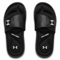 thumbnail image 2 of Under Armour Women's Sandals UA Ignite IX Slides Athletic Flip Flop 3022717, Black/White, 7, 2 of 2