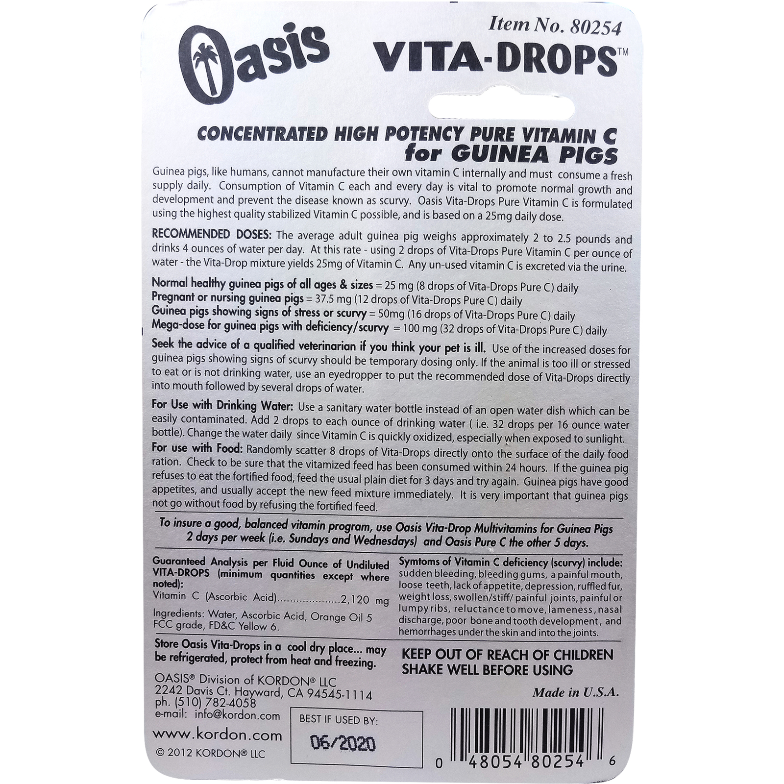 vitamin c drops for guinea pigs walmart