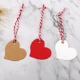 thumbnail image 4 of Qarigey Tarjetas Papel Kraft Etiquetas en forma de corazón Tarjeta Amor Telones de fondo Tienda de etiquetas Escaparate Accesorios de regalo Suministro Ropa, zapatos y accesorios Miscelánea Marrón Qarigey AP018125-02, 4 of 6