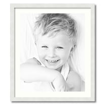 ArtToFrames 24x28" Matted Picture Frame with 20x24" Single Mat Photo Opening Framed in 1.25" Satin White Frame and 2" Porcelain Mat (FWM-3966-24x28)