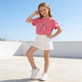 thumbnail image 4 of ITSAME T-Shirts for Girls, Cute Bow Lightweight Comfort Cotton Summer Casual Fashion Tops Red Size 10, 4 of 8