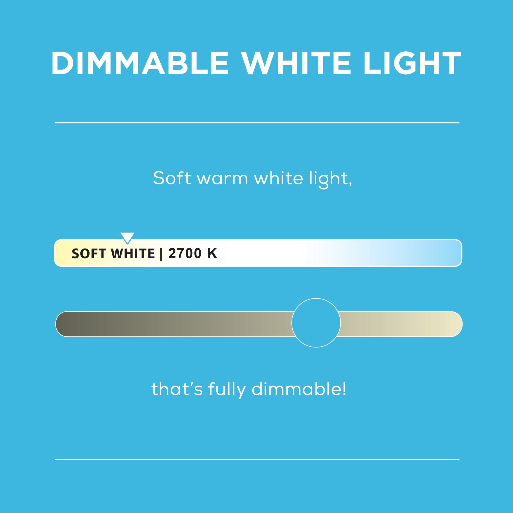 Merkury Innovations A19 Smart Light Bulb, 60W Dimmable White LED, Requires 2.4GHz WiFi, 1-Pack