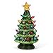 thumbnail image 3 of Ceramic Christmas Tree - Tabletop Tree With Lights - (6.75 Inch Small Green Christmas Tree/Multicolored Lights) - Lighted Vintage Ceramic Tree, 3 of 4