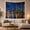 Glowing Skyline, variant on Vibrant City Night Skyline on Calm Harbor Water, Romantic Digital Art for City Lovers, Wall Art Decor, Housewarming Gift Tapestry Wall Hanging for Living Room and Dorm