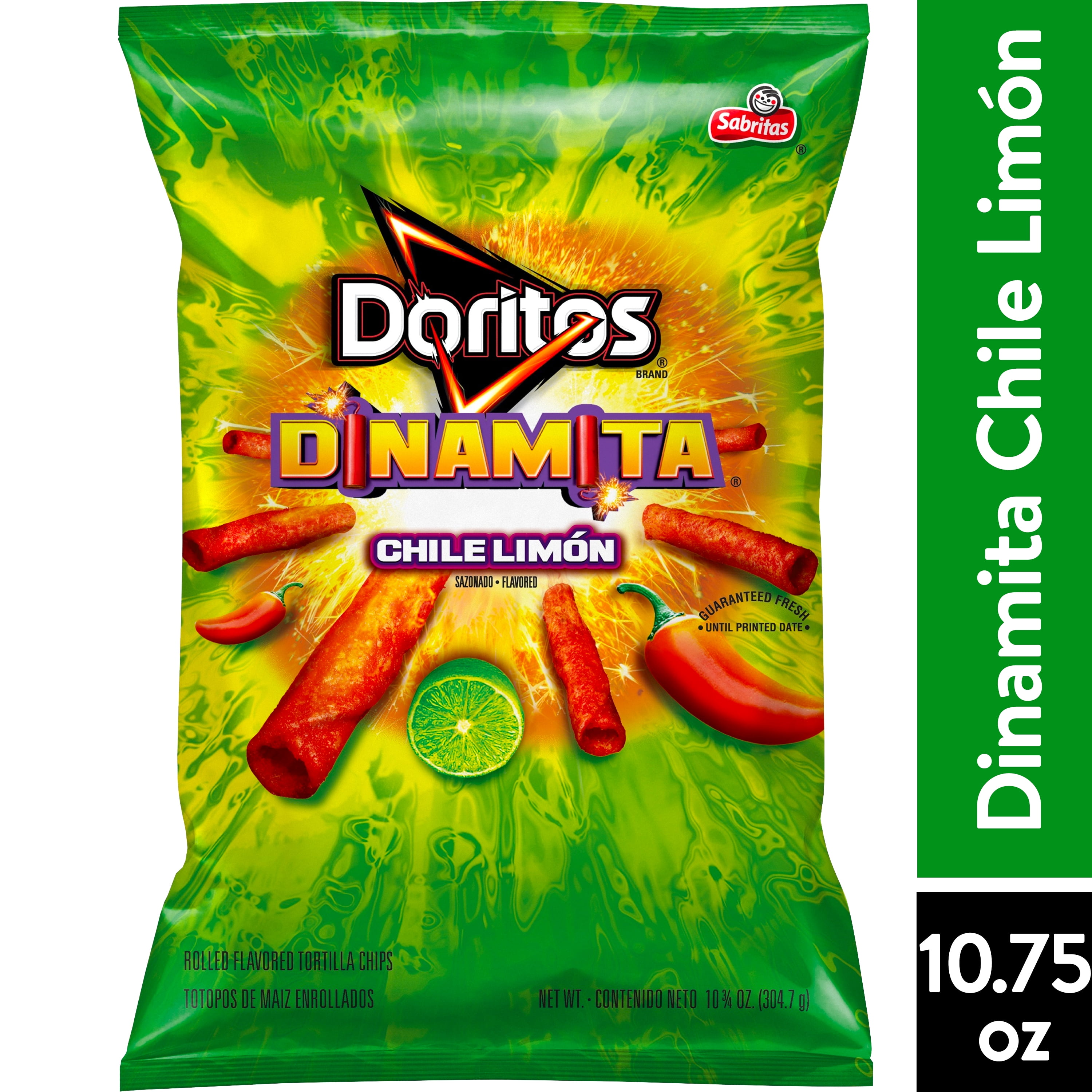 Doritos Dinamita Tortilla Chips Chile Limon, 10.75 oz - Walmart