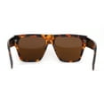 thumbnail image 4 of Retro Oversize Thick Plastic Horn Rim Flat Top Mobster Sunglasses Tortoise Brown, 4 of 4