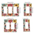 thumbnail image 2 of Yayeee Rocker Switch Wall Plate 3-Gang 6.5"x4.6" Home Decorative Outlet Cover, Colorful Flowers, 2 of 6