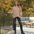 thumbnail image 2 of SUNBS Oversized Sweaters for Women Winter Crewneck Pullover - Cozy Knit Long Sleeve Top Casual Loose Fit Clothes, 2 of 9