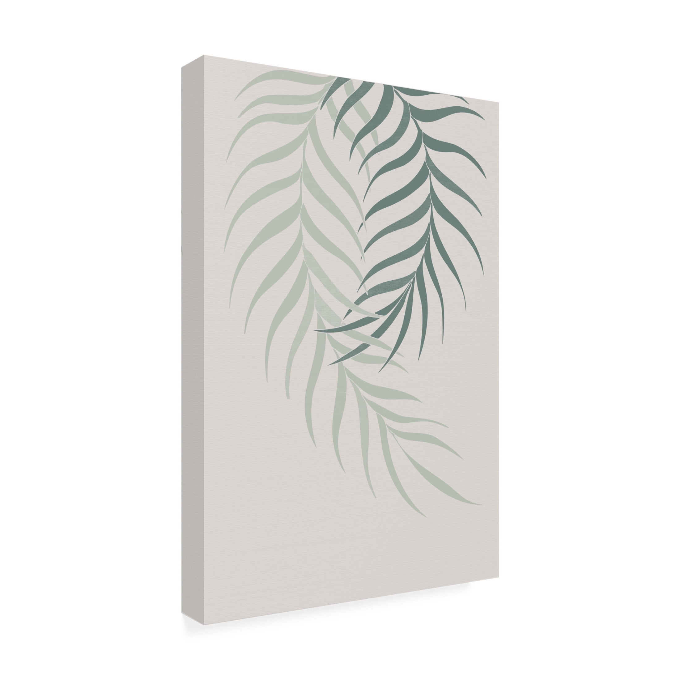 Canvas Wall Art - Pictufy Studio Ii 'Leaf Frilly Green' Wall Art for Living Room, Bedroom, or Office Décor by Trademark Fine Art - 30 x 47 Inches