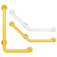 thumbnail image 2 of Basic 135° angled grab bar, 45cm armrest, 45cm (white), 3 legs., 2 of 4