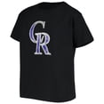 thumbnail image 2 of Youth Stitches  Black Colorado Rockies Team Logo T-Shirt, 2 of 3