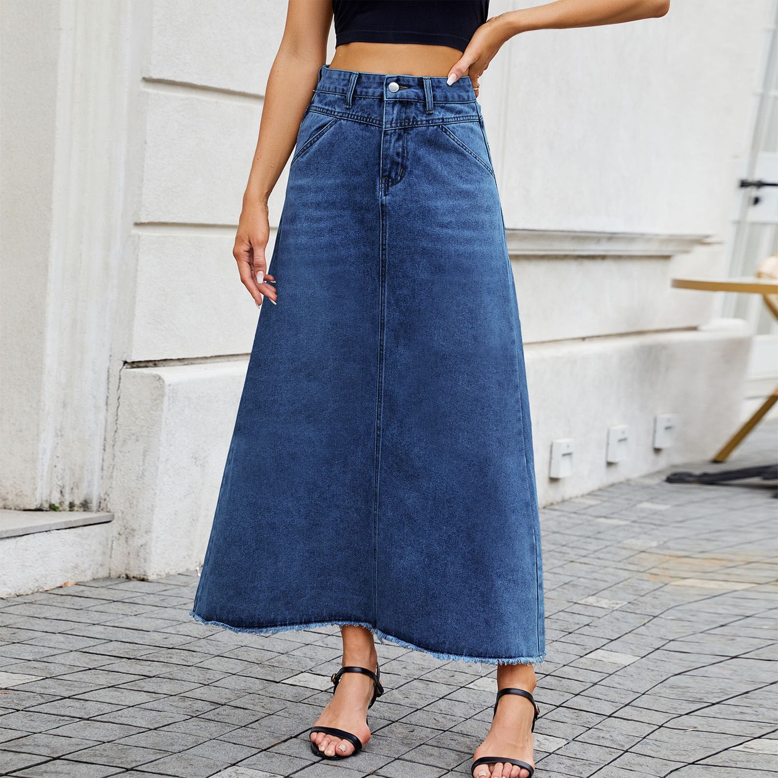 Levi Strauss Signature Women's and Women's Plus Maxi Denim Skirt