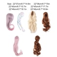 thumbnail image 4 of Tholdsy Pelo de muñeca de fibra de alta temperatura, peluca recta rizada, autoensamblaje, muñecas artesanales DIY, accesorios de repuesto Muñecas y casas de muñecas 45cm Tholdsy FN011584-04, 4 of 6