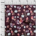 thumbnail image 1 of oneOone Viscose Jersey Wine Fabric Flower & Leaves Watercolor Dress Material Fabric Print Fabric By The Yard 60 Inch Wide, 1 of 5