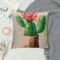 thumbnail image 2 of Chilfamy Cactus Pot Throw Pillow Cases Tropical Succulents Plants Decorative Pillow Covers Summer Theme Home Office Decor Pillowcases Cushion Cover 12x12in, 2 of 5