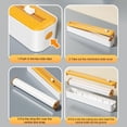 thumbnail image 4 of Plastic Cling Film Cutter Dispenser with Tear-Free Blade for Kitchen Food Wrap Storage, Household Aluminum Foil and Wax Paper Organizer, Easy One-Hand Operation for Leftovers and Meal Prep, 4 of 5