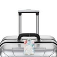 thumbnail image 3 of Rocae Cute Elephant for Leather Luggage Baggage Tags ID Label Privacy Cover ID Label with Stainless Steel Loop and Address Card, 3 of 5