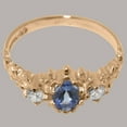 thumbnail image 6 of LBG British Made Spectacular 14k Rose Gold Natural Tanzanite & Diamond Womens Statement Ring - 33 size options - Size 10.5, 6 of 9