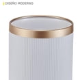 thumbnail image 4 of bote de basura 12 l blanco con dorado, 4 of 6