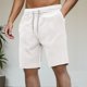 thumbnail image 1 of WILLBEST Pantalones Cortos de Pana para Hombre, con Bolsillos, Cintura Elástica, Informales, para Playa, Primavera y Verano., 1 of 3