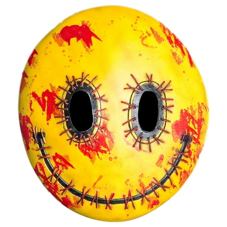 Forum Novelties Bloody Smiley Face Mask Halloween Costume Accessory, Latex, One Size