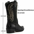 thumbnail image 3 of Ecetana Cowboy Boots for Womens Chunky Heel Wide Calf Western Cowgirl Boots, 3 of 6