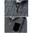 thumbnail image 4 of Gioberti Men's Half Zip Pullover Knitted Regular Fit Sweater with Soft Brushed Flannel Lining, 4 of 4