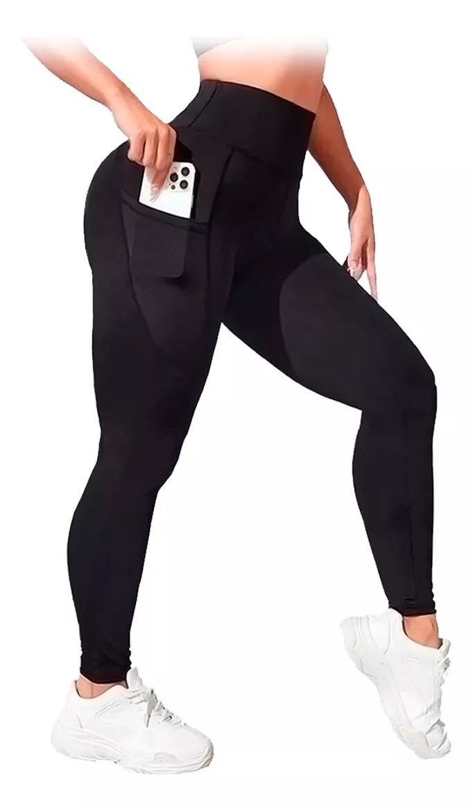 Leggins Deportivos Mujer Licra Mallon Gym Bolsa Celular Walmart