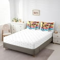 thumbnail image 4 of YST Rainbow Lizard 7Pcs Comforter Set, King Size, Bed in a Bag, Polyester, 4 of 5