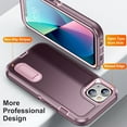 thumbnail image 3 of for iPhone 14 Plus Case Kickstand Durable 3-Layer Military Grade Protective Cover Hybrid Silicone Heavy Duty Rugged Shockproof Screen Lip Raised Protection for iPhone 14 Plus Case,
Purple+Pink, 3 of 8