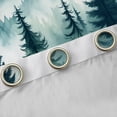 thumbnail image 4 of Homewish Pine Tree Black Out Curtains,Tropical Botanical Plant Curtains Pack of 2 (42x63 Each),Teal White Bedroom Curtains For Mane Women,Super Cozy Room Decor, 4 of 6