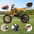 thumbnail image 3 of Gpower Gasoline 49cc Dirt Bike for Kids 6-15,2-Stroke Gas Power Mini Dirt Bike,1-Seater,Orange, 3 of 7