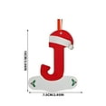 thumbnail image 6 of 26-Piece Christmas Alphabet Ornaments with Santa Hat, Hanging Letter Decoration Set for Christmas Tree, Festive Holiday Party Décor for Home, Celebration and Gift Exchange,Red, 6 of 7