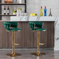 thumbnail image 3 of Set of 2 Green Bar Stools | Foam - Filled and Swivel Function | Provide Comfort for Long - Time Sitting, 3 of 7