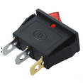 thumbnail image 2 of 5X Rocker Switch ON OFF Bright Bipolar 28X10mm 250V 15A 3 Terminals RED, 2 of 4