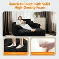 thumbnail image 3 of Matladin Single Sofa Bed, Upholstered Bubble Fleece Cloud, Oversized Boneless Couch Reading Chair , Comfy Sleeper Couches for Indoors, 3 of 9