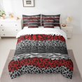 thumbnail image 2 of Castle Fairy Leopard Zebra Print Bedding Comforter Set 7-Piece for Boys Girls,Abstract Stripes King Bedding Sets,Animal Print Ultra Soft Bed Sheets,Luxury Bedroom Decor,Reversible, 2 of 7