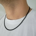 thumbnail image 2 of Stainless Steel Chain Necklace for Men 18K Gold Plated Cool Necklace Silver Gold Black 3.5mm/4mm/5mm,16/18/20/22inch, 2 of 5