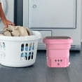 thumbnail image 6 of SHENGXINY Portable Washing Machine Clearance Folding Small Washing Machine Underwear Washing Machine Portable Can Dehydration Dormitory Students Travel Home Pink, 6 of 8