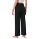 thumbnail image 3 of Pantalones de pijama de mujer INSPIRE CHIC, de pierna ancha, con cordón, pantalones de sudadera elásticos, pantalones de lounge Palazzo, pantalones de yoga para dormir, talla XL, color negro, 3 of 6