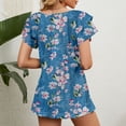 thumbnail image 1 of Camiseta informal para mujer blusas de verano con cuello en V que combinan con todo suaves para el trabajo de compras FLhrweasw Para estrenar, 1 of 6