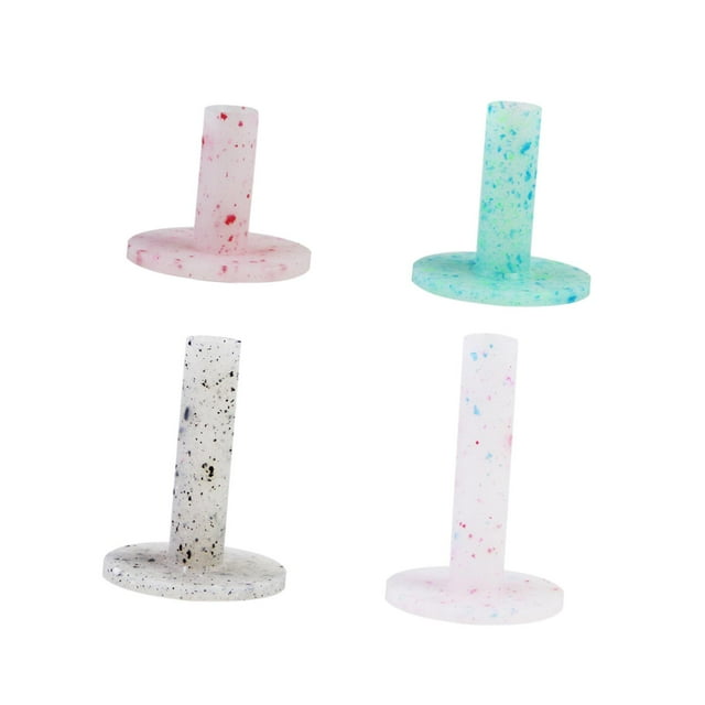 4 soportes para tees de goma para golf, soporte para pelotas de golf, rendimiento para colchoneta de ejercicios de golf, tees de goma para ejercicios 4 colores