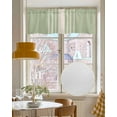 thumbnail image 4 of Sage Green Beige Striped Kitchen Valances for Windows Farmhouse Linen Window Valance Curtain for Living Room Window Treatment Modern Farmhouse Retro Lines Valance Rod Pocket Topper, 42 x 18 Inch, 4 of 6