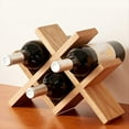 thumbnail image 2 of Botellero de Madera para Encimera, Soporte Rústico para de Vino, Ideal para Vitrinas de Sobremesa., 2 of 9