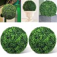 thumbnail image 1 of 1 bola de boj artificial decorativa, redonda, para patio, balcón, jardín, boda y oficina., 1 of 7