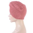 thumbnail image 5 of Cheers.US Turban Hat Solid Color Bohemian Elastic Comfortable Acrylic Fiber Women Knitted Indian Head Wrap for Outdoor, 5 of 9