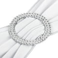 thumbnail image 4 of Uxcell 14"x5" Stretch Chair Sashes Bows Chair Bands Sashes with Buckle Slider White 25 Pack, 4 of 5