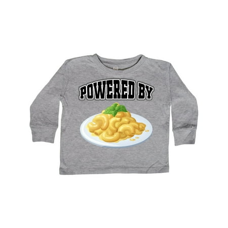 

Inktastic Powered by Macaroni and Cheese Gift Toddler Boy or Toddler Girl Long Sleeve T-Shirt