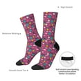 thumbnail image 4 of Bingfone Compression Socks for Women and Men Long Socks for Running Athletic Cycling Nurse- Summer Flamingo, 4 of 6